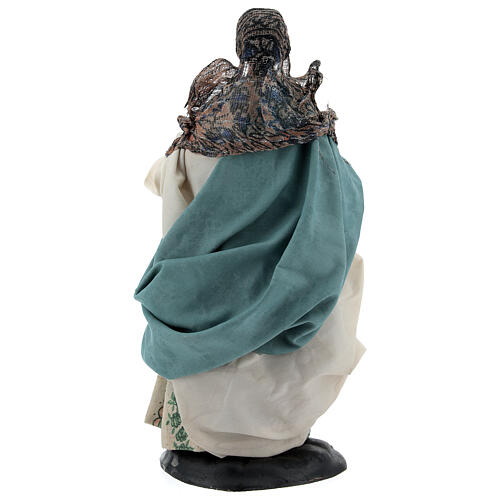 Neapolitan Nativity figurine, woman with hen, 18 cm 5