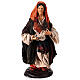 Neapolitan Nativity figurine, woman with hen, 18 cm s1