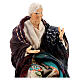 Alte Frau sitzend Krippe Neapel 18 cm s2