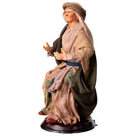 Anziana seduta 18 cm Presepe napoletano