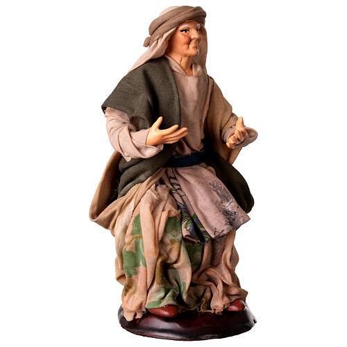 Siedząca staruszka 18 cm szopka z Neapolu 3