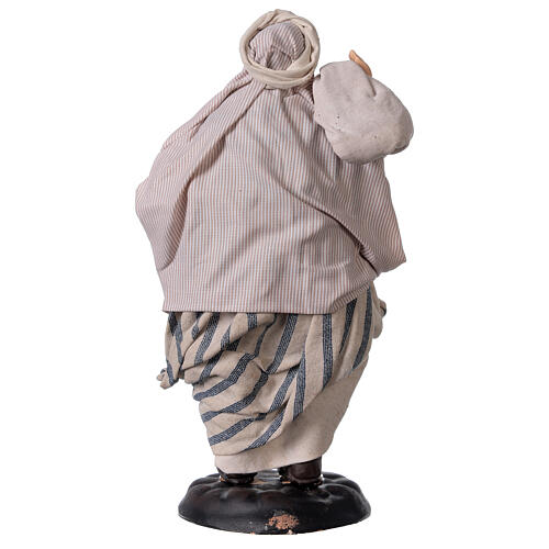 Araber mit Sack neapolitanische Krippe Terrakotta 18 cm 5