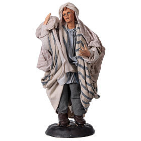 Neapolitan Nativity figurine, Arabian man with sack, 18 cm