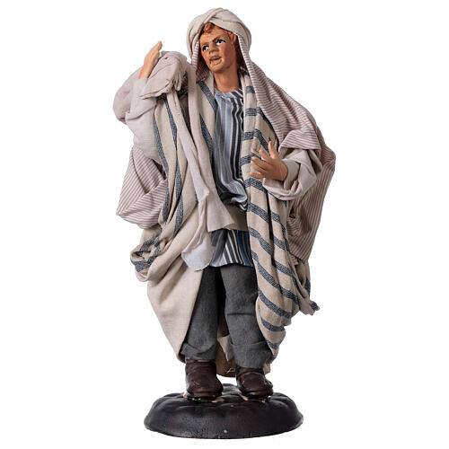 Neapolitan Nativity figurine, Arabian man with sack, 18 cm 1