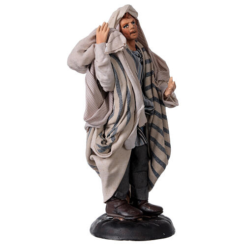 Neapolitan Nativity figurine, Arabian man with sack, 18 cm 4