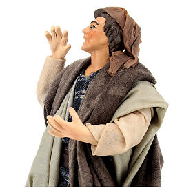 Neapolitan Nativity figurine, man shouting, 18 cm
