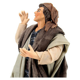Uomo che da la voce 18 cm presepe Napoletano