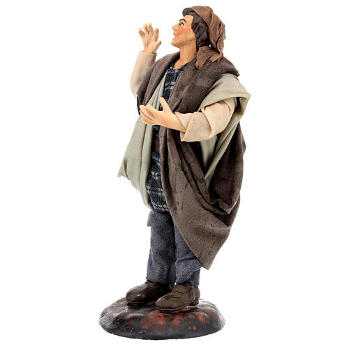 Neapolitan Nativity figurine, man shouting, 18 cm 3