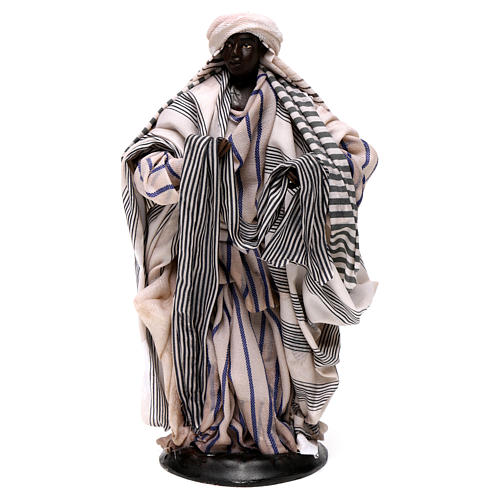 Neapolitan Nativity figurine, cloth seller, 18 cm 1