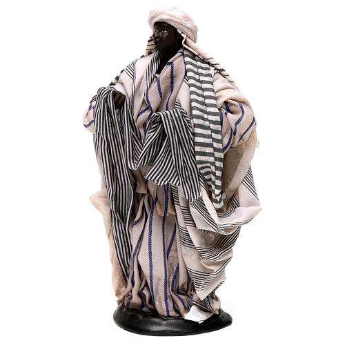 Neapolitan Nativity figurine, cloth seller, 18 cm 3