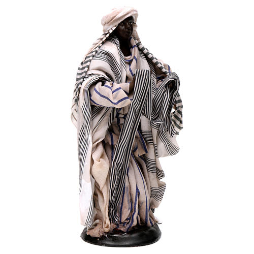 Neapolitan Nativity figurine, cloth seller, 18 cm 4