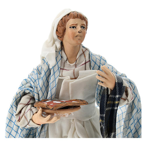 Neapolitan Nativity figurine, pizza maker, 18 cm 2