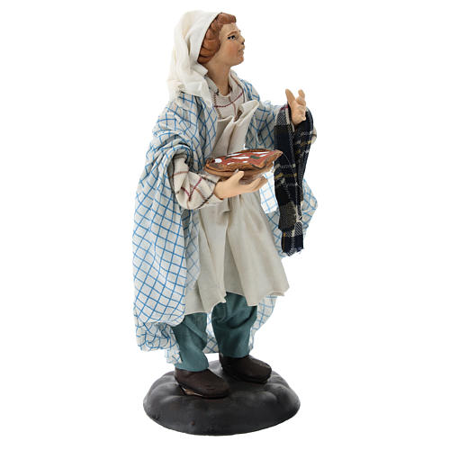 Neapolitan Nativity figurine, pizza maker, 18 cm 4