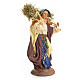Neapolitan Nativity figurine, woman with straw bundle, 18 cm s2
