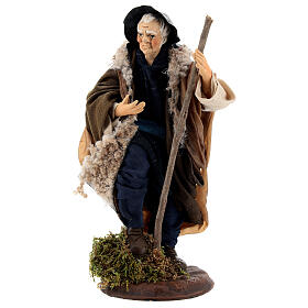 Uomo con bastone 18 cm presepe napoletano
