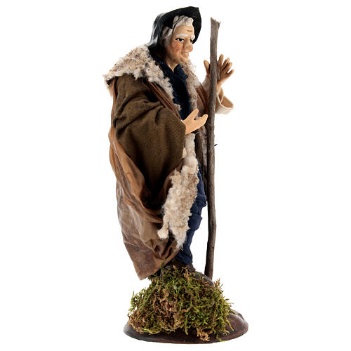 Neapolitan Nativity figurine, man with stick, 18 cm 4