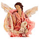 Engel rosa Terrakotta neapolitanische Krippe 45 cm s2