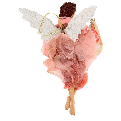 Neapolitan Nativity figurine, pink angel, 45 cm 5