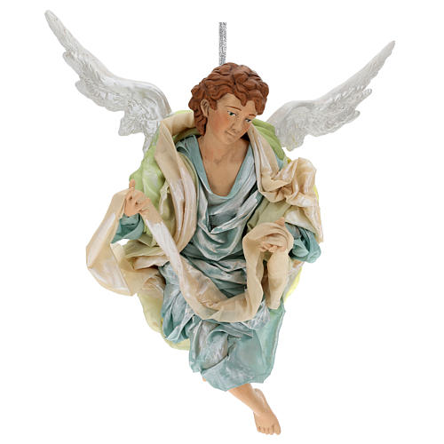 Neapolitan Nativity figurine, green angel, 45 cm 1