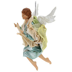 Angelo verde terracotta presepe napoletano 45 cm