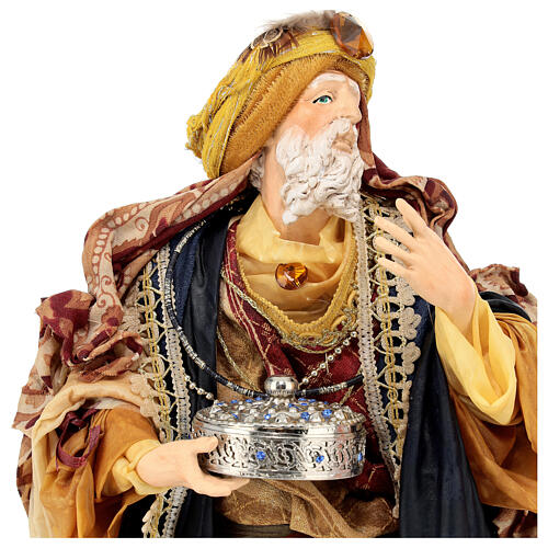 Neapolitan Nativity figurine, three wise kings, 45 cm 4