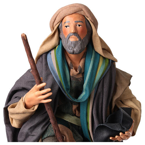 Neapolitan Nativity figurine, beggar, 30cm 2