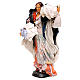 Neapolitan Nativity figurine, woman with basket of cloth s3