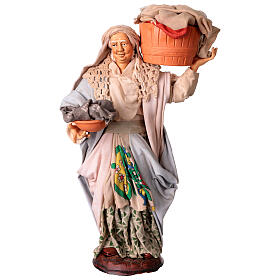 Mujer con cesta de paños 30cm belén napolitano