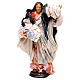Mulher com cesta de roupa para presépio napolitano figuras 30 cm altura média s1