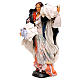 Mulher com cesta de roupa para presépio napolitano figuras 30 cm altura média s3