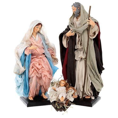 Neapolitan Nativity figurine, Joseph, Mary, baby Jesus, 45 cm 1
