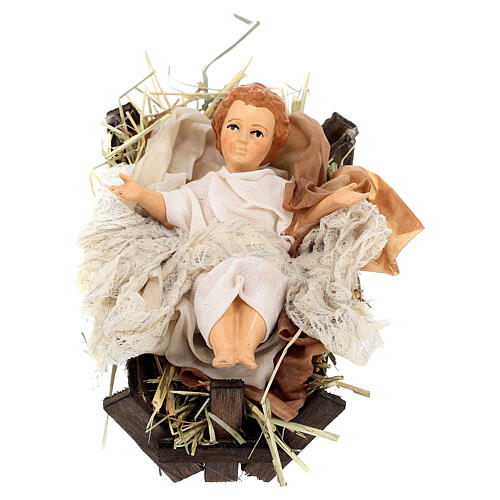 Neapolitan Nativity figurine, Joseph, Mary, baby Jesus, 45 cm 2