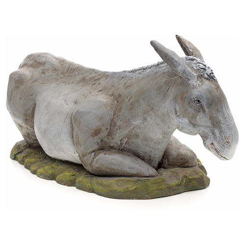 Neapolitan Nativity figurine, donkey, 45 cm 2