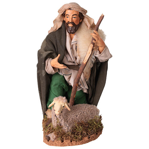 Pecoraio in ginocchio 30 cm presepe napoletano 1