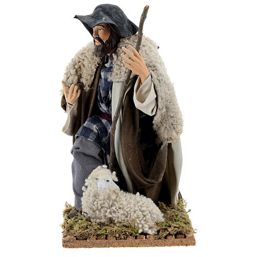 Pastor de joelhos 30 cm presépio terracota Nápoles 3