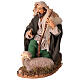 Pastor de joelhos 30 cm presépio terracota Nápoles s3