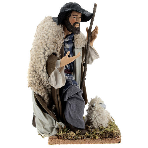 Neapolitan Nativity figurine, kneeling shepherd, 30 cm 1
