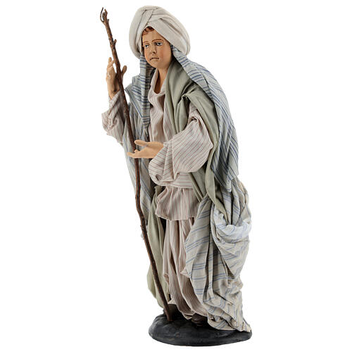 Neapolitan Nativity figurine, Arabian man with stick, 30 cm 3