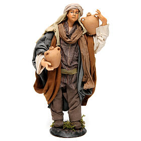 Uomo con brocche 30 cm presepe napoletano