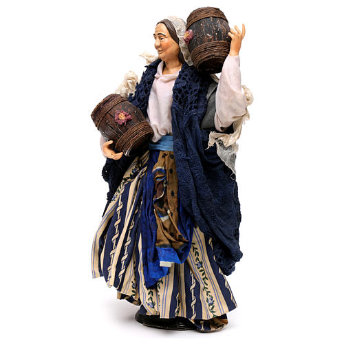 Neapolitan Nativity figurine, woman carrying cask, 30 cm 3