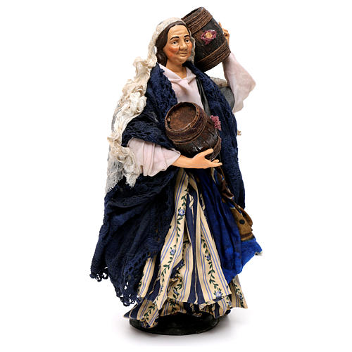Neapolitan Nativity figurine, woman carrying cask, 30 cm 4