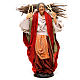 Neapolitan Nativity figurine, young woman with wood bundle, 30cm s1