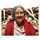 Neapolitan Nativity figurine, young woman with wood bundle, 30cm s2