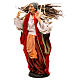 Neapolitan Nativity figurine, young woman with wood bundle, 30cm s3