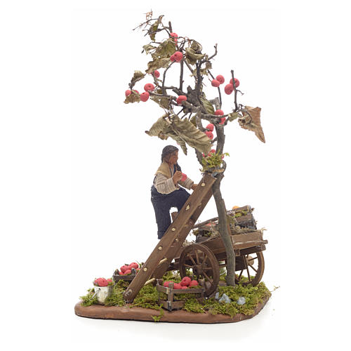 Cena colheita de maçãs para presépio napolitano figuras 10 cm altura média 2