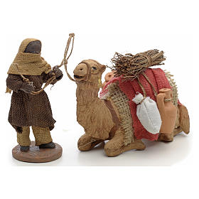 Neapolitan Nativity figurine, camel driver and camel 10cm