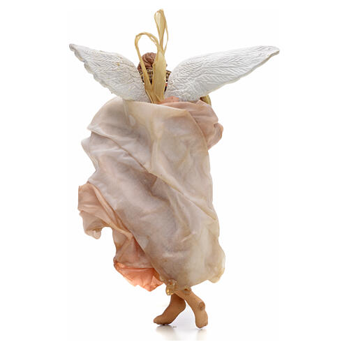 Anjo cor-de-rosa 14 cm presépio Nápoles 4