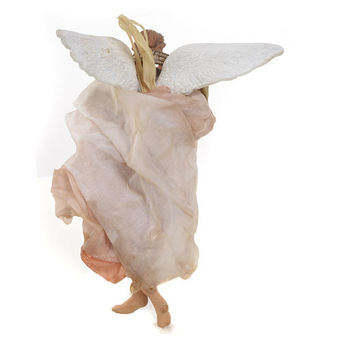 Neapolitan Nativity figurine, pink angel 14cm 2