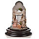 Natività Napoli terracotta stile arabo 11X16 cm campana di vetr s2