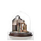 Neapolitan Nativity, Arabian style in glass dome 20x20cm s7